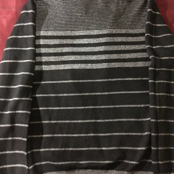 True Rock Black & Gray Stripe Full-Zipper Sweater - Small - Picture 5 of 7